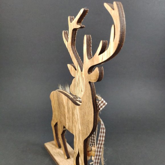 Vintage Pair of Mismatched Reindeer With Antlers 10.75" - Picture 8 of 15